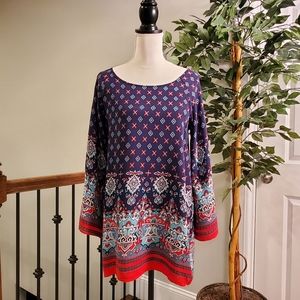 Blue Loose fit Tunic Top